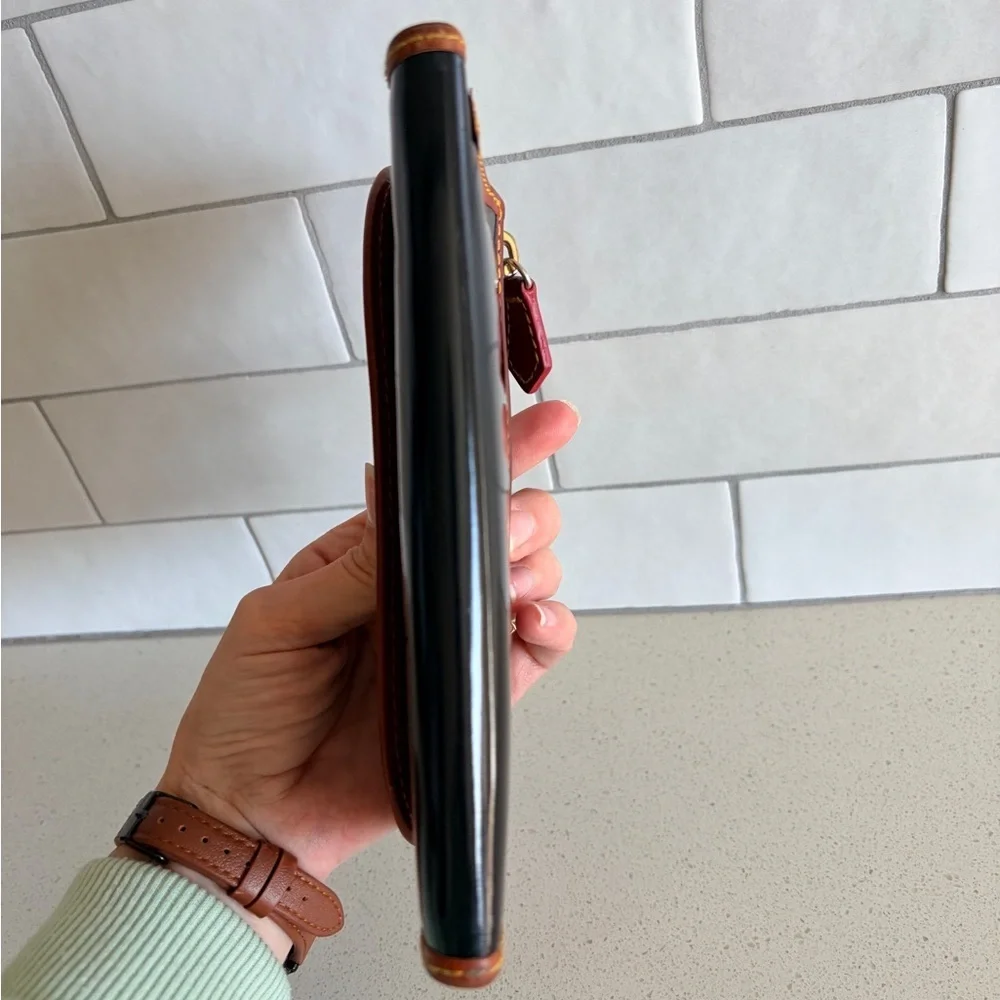 Dooney & Bourke Patent Leather Continental Clutch Wallet Black Color